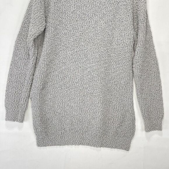Women Sweater XL Cozy Knit Pullover Gray Crew Neck Chic - Picture 9 of 11